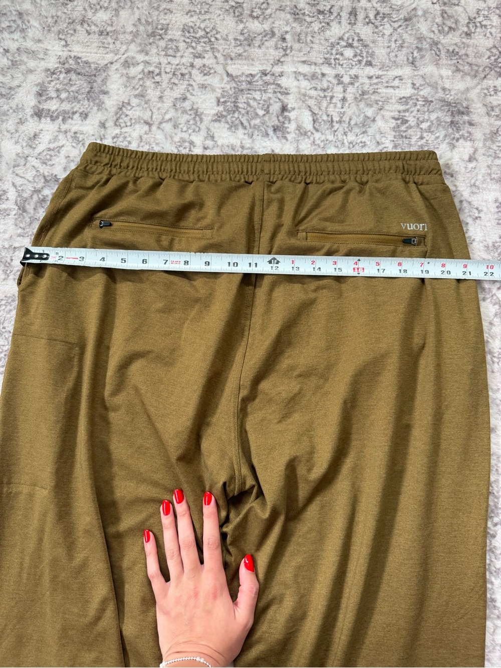 Vuori Sunday Performance Joggers Men’s XXL Zipper Pockets Olive Green/Brown - Picture 8 of 8
